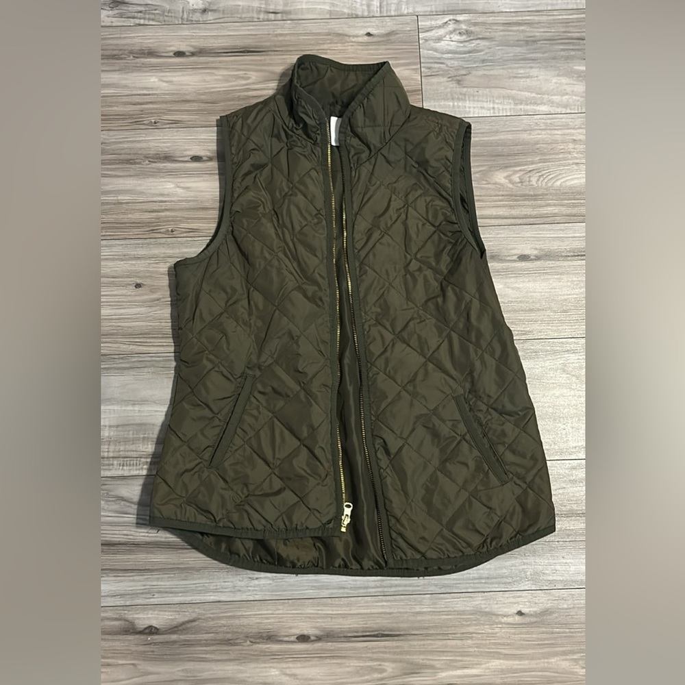 Old Navy Dark Green Quilted Vest
